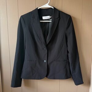 Calvin Klein Black Women's Two-Button Tailored Blazer